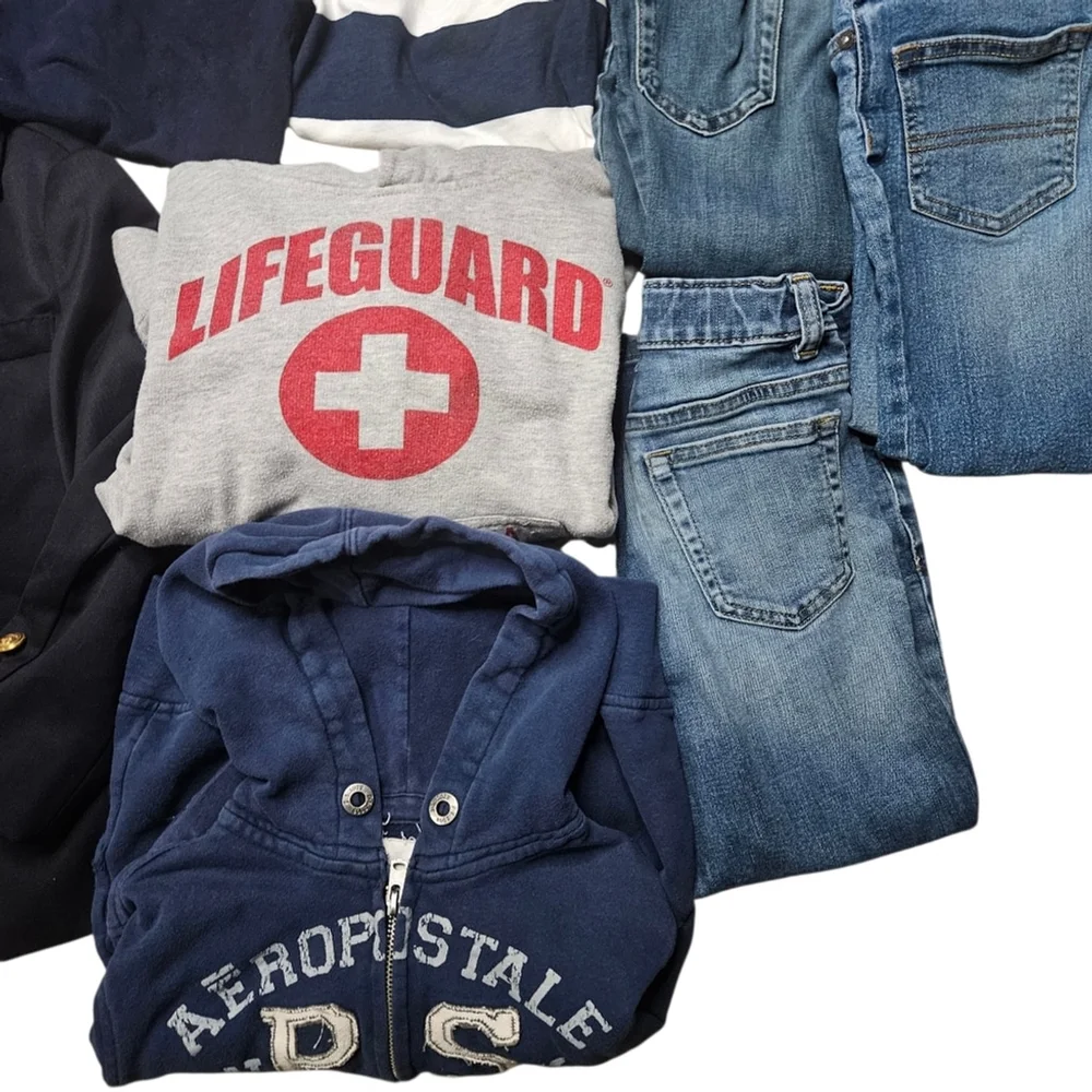 Boys Size 5 Five Pound Mystery Bundle Hoodies Jeans Shirt J. Crew Anchor Jacket - Picture 4 of 7